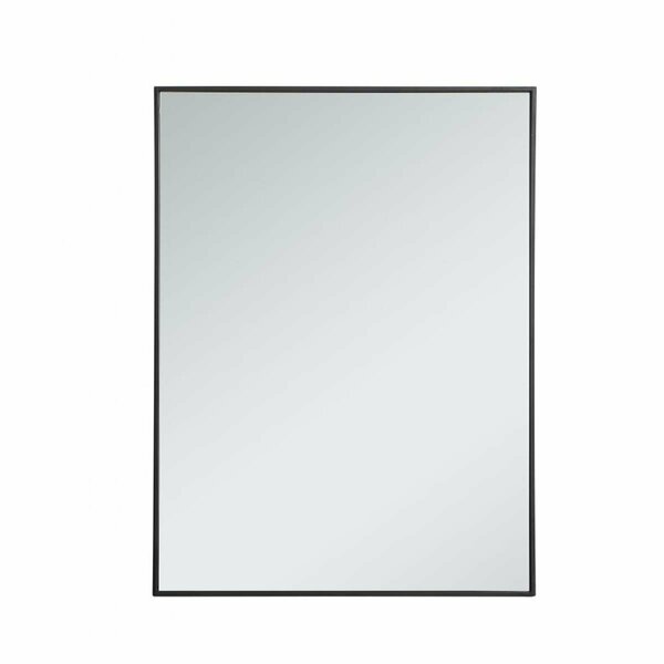 Blueprints 30 in. Metal Frame Rectangle Mirror in Black - 29.25 x 59.25 x 0.16 in. BL3476494